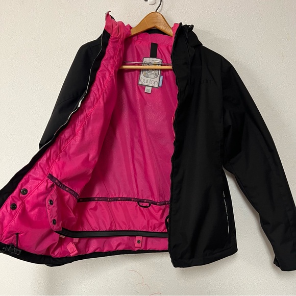 Burton Ladies Black and Pink Snowboard Winter Snow Coat Jacket Size Large - Picture 8 of 11